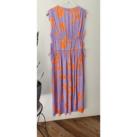 Thakoon Collective Floral Midi Dress - Size 10 - MSRP $370 Beachy - Picture 4 of 8
